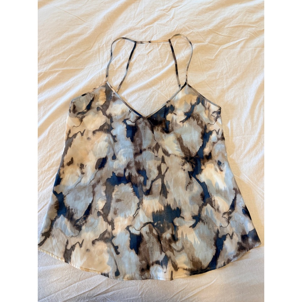 RBL Abstract Watercolor Print Polyester Strappy Camisole Tank, Size S